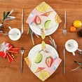 thumbnail image 2 of Iauyy Satin Napkins Set of 4- Pink-strawberry Drink DIY Printing Decoration Cloth Napkin- Easy Care for Home/Party, 2 of 8
