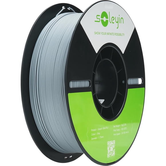 FILAMENTO DE IMPRESION CREALITY SOLEYIN ULTRA PLA1.751KG NEUTRAL PLASTIC PLATEECO-FRIENDLY BOX (Gris)