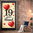 thumbnail image 7 of LUUFILx 19 Years Blessed Backdrop Banner Decorations Background Party Supplies Photography Props Happy Birthday Anniversary Celebration Events Decor, 7 of 7