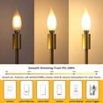 thumbnail image 5 of C32 Flame Tip LED Light Bulb, E12 Base, 4W, 2700K Warm White, Dimmable, White Glass, 6 Pack, 5 of 8