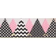 thumbnail image 2 of Abstract Black White Pink Triangles Wallpaper Border Geometric Design, Roll 15' x 8.5'', 2 of 3