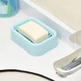 thumbnail image 4 of Double-Layer Bar Soap Holder Mesh Drain Soap Box for Shower Soap Dish with Drain Soap Saver Box Container Plastic Soap Dish for Home Bathroom Counter, Kitchen, Toilet, 1Pc(White,4.9x3.4x1.5"), 4 of 7