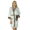 thumbnail image 1 of Bimba Robe Courte Classique en Satin pour Femmes, Kimono de Demoiselle d'Honneur, 1 of 8