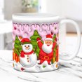 thumbnail image 2 of EUDIDV Decorative Ceramic Mug Christmas Mug Inflated Snowman Mug, Santa Mug Press Puffy Design 15oz 11oz Coffe Large Ceramic Mug, 2 of 5