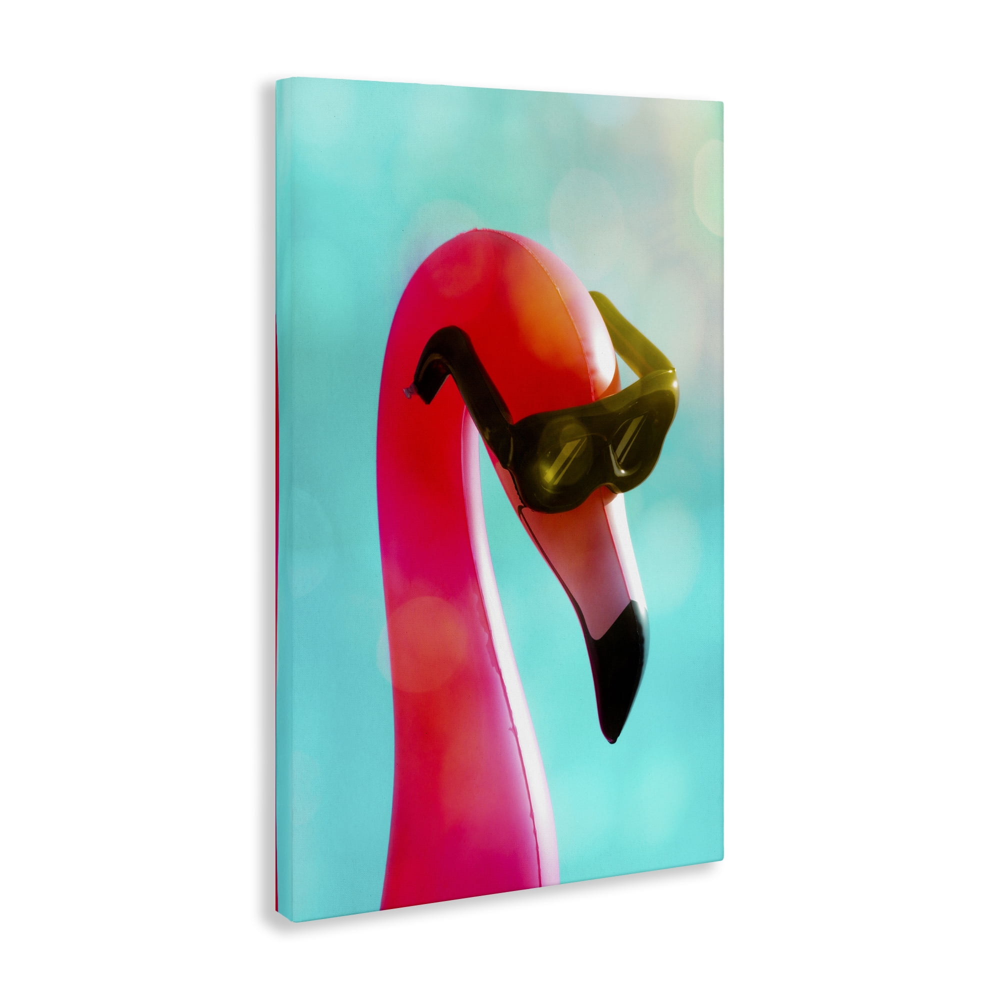 Stupell Industries Flamingo Basking in Bokeh Animals Painting Wrapped Canvas Art Print Wall Art, 30 x 45