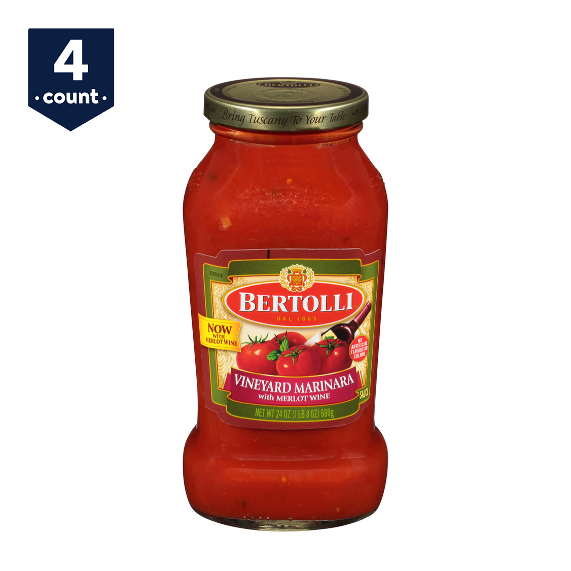 (4 Pack) Bertolli® Marinara With Burgundy Wine Pasta Sauce, 24 oz