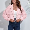 thumbnail image 2 of Vedolay Women's Cropped Cardigan Long Cardigan Blazer Jackets Fall Dressy Casual Jackets Pink,M, 2 of 4