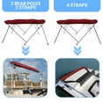 thumbnail image 2 of Leader Accessories 4 Bow Bimini Boat Top with Aluminum Fram,10 Colors,13 Sizes, 2 of 6