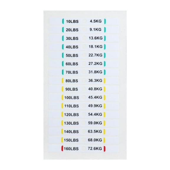 Vsenkes Weight Stack Labels Decals for Fitness Equipment Resistance Trainers Workout White