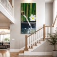 thumbnail image 4 of Canvas Wall Art, Zen Stones Water Flowing Framed Canvas Prints for Living Room Hallway, Floral Green Forest Oversized Gallery Wrapped Wall Decor for Home Office, Gifts, 30"x60" Ship Next Day, 4 of 9