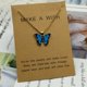 thumbnail image 1 of 1Pcs Car Interior Parts Blue Butterfly Fashion Cute Butterfly Pendant Necklace for Women Golden Color Necklace Jewelry GiftsK He Qiyong unisex, 1 of 1