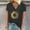 Black, variant on Women's Sunflower Graphic T-Shirts Short Sleeve Soft V Neck Shirts Casual Loose Fit Holiday Irregular Hem Tops