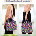 thumbnail image 4 of FORMRS Womens Corduroy Tote Bag Crossbody Shoulder Handbag with Pocket, Colorful Plaid, 4 of 7