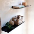 thumbnail image 2 of Black metal wall shelf | Set of 2 floating shelves 50 cm-In Stock, 2 of 5