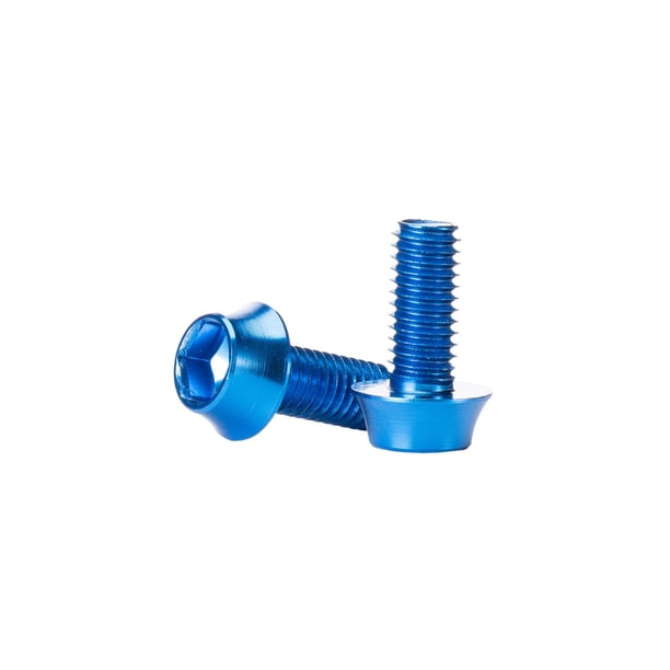 Speravity 2 piezas de soporte para botella de agua de bicicleta de montaña, tornillo decorativo de repuesto, tornillos hexagonales modificados Bombillas para automóviles Azul