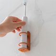 thumbnail image 4 of Soporte for cepillos de dientes montado en la pared, 2 uds., no requiere perforación, diseño ergonómico, accesorios de baño duraderos for almacenamiento de cepillos de dientes y afeitadoras, 4 of 5