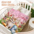 thumbnail image 6 of Easter Kids Throw Blanket Small Pink Easter Rabbit Egg Bunny Blanket for Girls Boys Child Baby Bed Soft Fuzzy Plush Fleece Blankets and Throws Cute Spring Blanket 40x50, 6 of 6