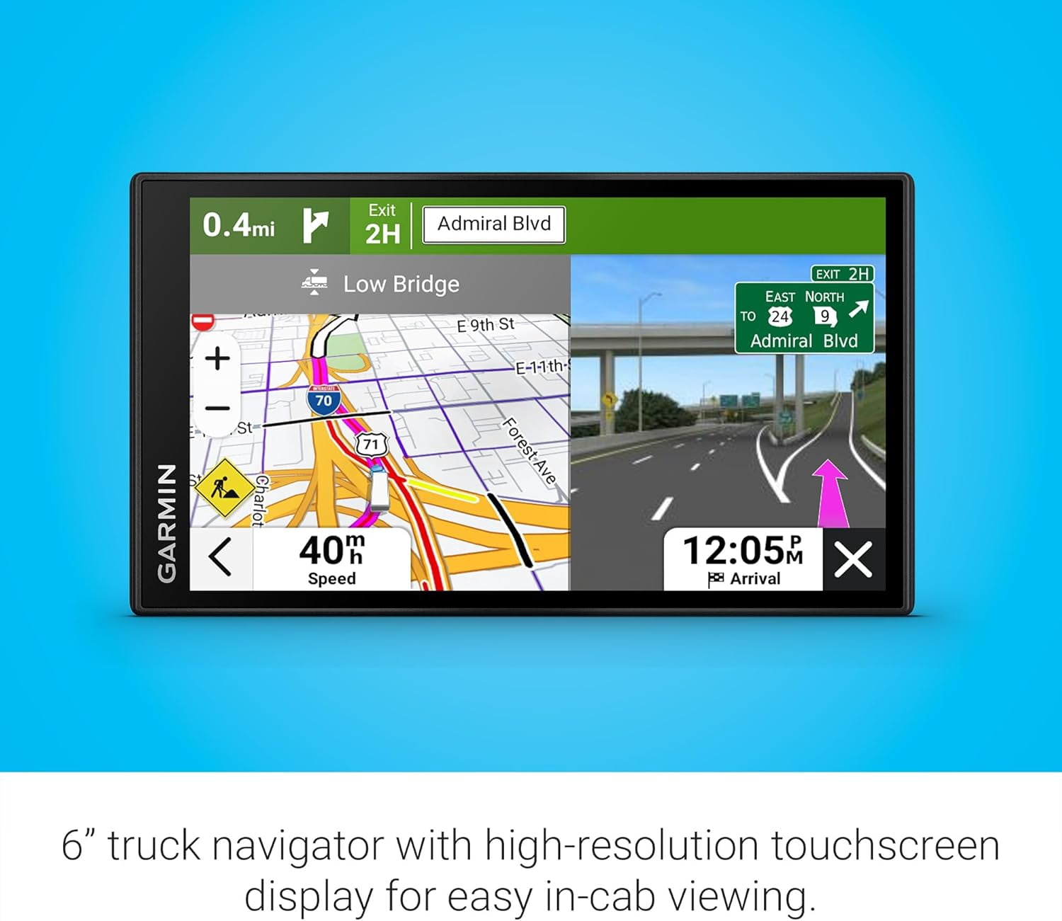 Restored Garmin dezl OTR620 6" Truck GPS Navigator with Birdseye Imagery and Routing (Refurbished)