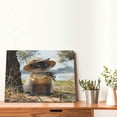 thumbnail image 4 of Gukieu Cat In Sun Hat Print Horizontal Canvas Decorative Painting 12x16 Inch Shrinkage Resistant Frame Hanging Home Wall Art Decor, 4 of 6
