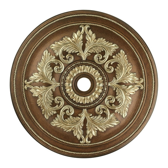 8228-64-Livex Lighting-Versailles - Ceiling Medallion in Style - 48.5 Inches wide by 2.75 Inches high-Hand Painted Palacial Bronze Finish