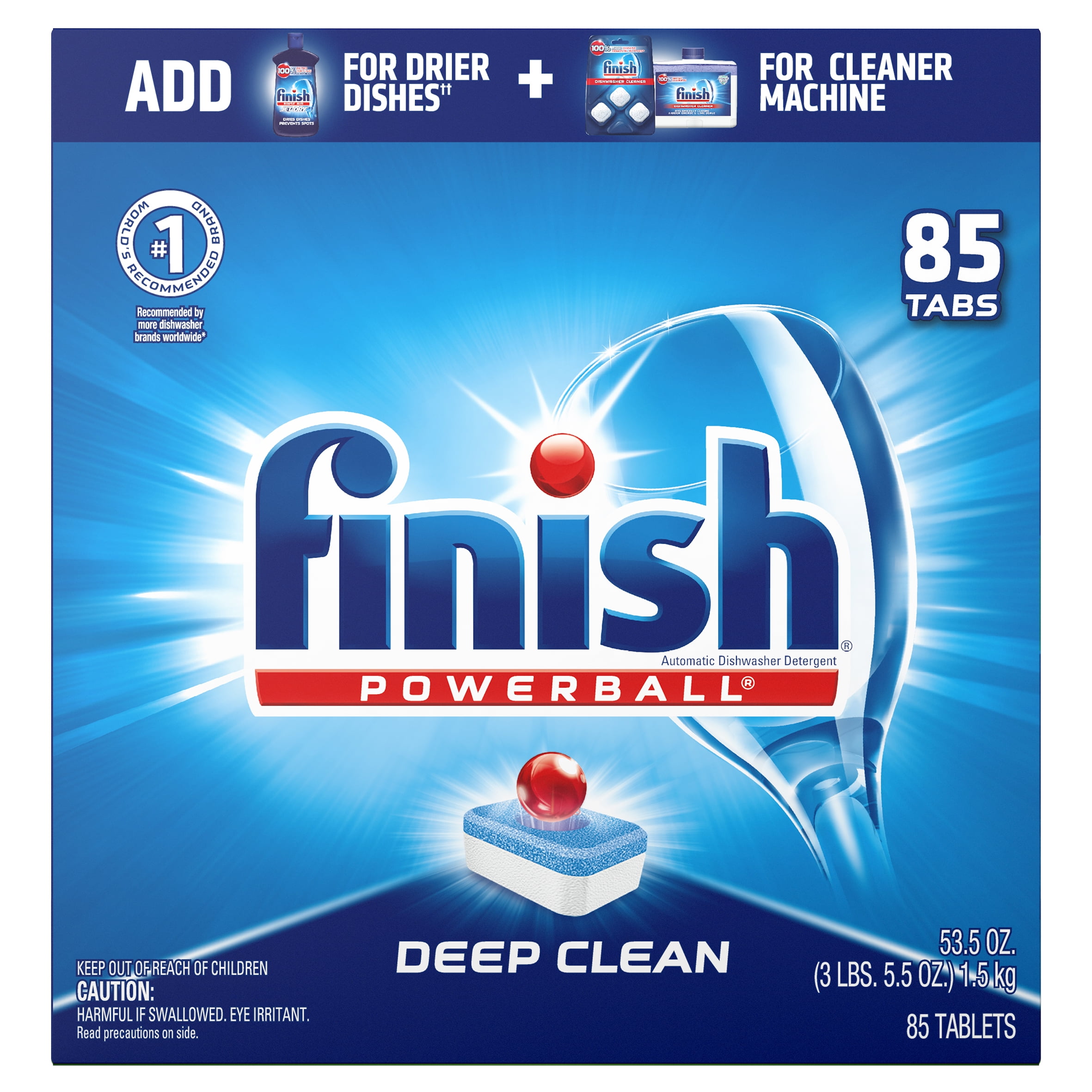 Finish Powerball Deep Clean, 25 Tabs, Dishwasher Detergent Tablets