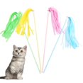 thumbnail image 1 of Cat Wand Toy Interactive 4PCS Cute Cat Teaser Stick Kitten Play Toy with Bell, 1 of 10