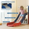 thumbnail image 5 of Qaba 8 in 1 Toddler Slide Set with Basketball Hoop,Telescope, Kids Playground for Toddlers Age 1-6 Indoor Outdoor, Blue, 5 of 9