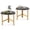 2 pcs Black, variant on Set of 2 Triangle Coffee Table with Metal Legs, Nesting Coffee Table Suitable for Living Rooms, Apartments,Black