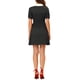 thumbnail image 3 of Vestido negro de mujer con cuello Peter Pan de contraste y cordones, INSPIRE CHIC, 3 of 5