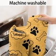 thumbnail image 5 of Paw Prints and Bones Bathroom Rugs Mat,Non Slip Microfiber Bathroom Rug,Rubber Backing,Soft Bathroom Mats for Bathroom Floor,Tub and Shower,17x30in(43x75cm), 5 of 5