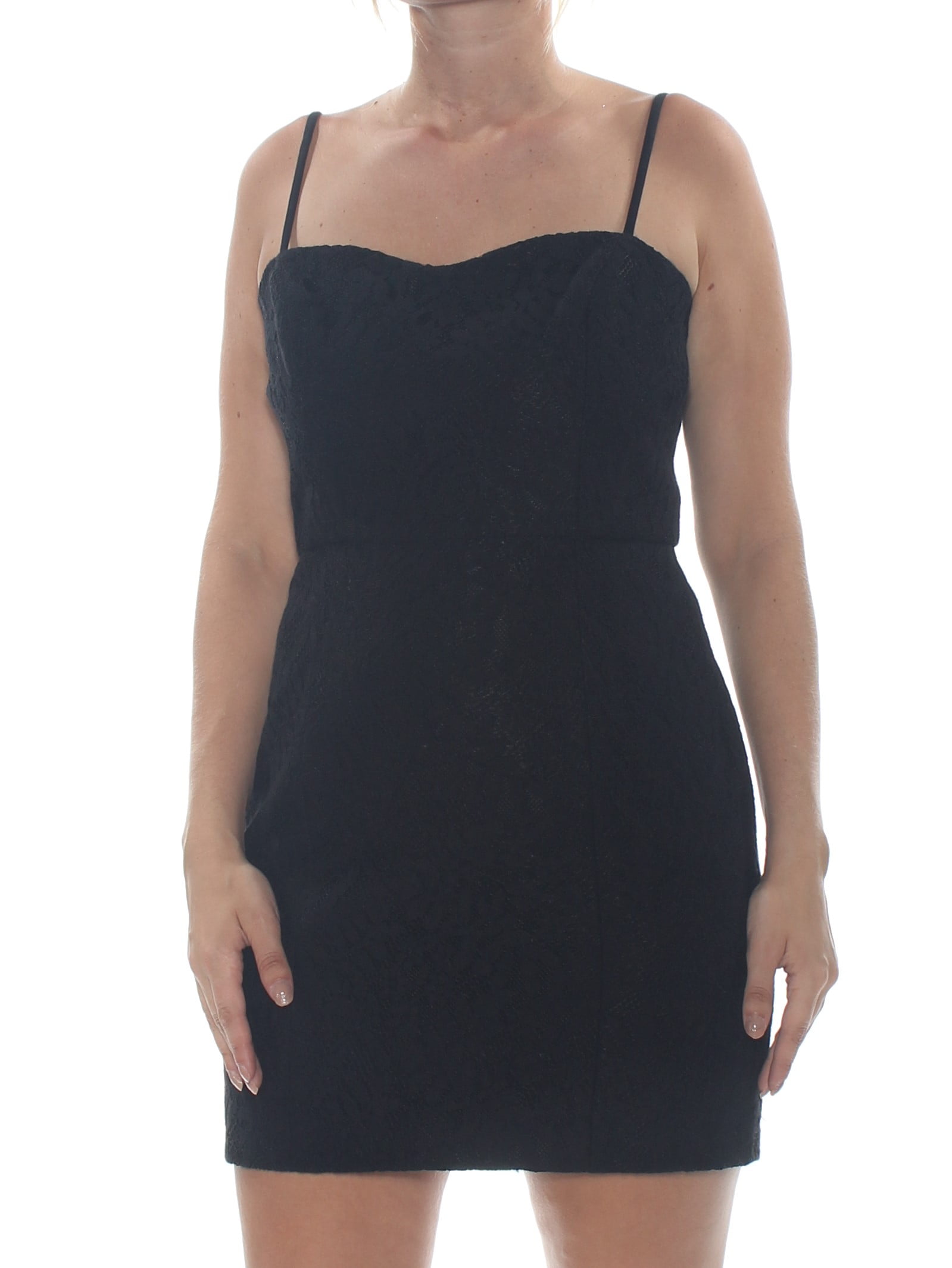 women's black spaghetti strap dress