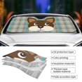 thumbnail image 5 of XMXY Car Sun Shade Windshield, Dog Face Plaid Pattern Automotive Front Window Sun Visor for Cars SUV Trucks, Small Size, 5 of 8