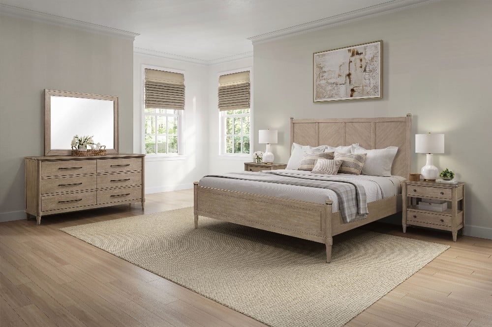 King Size Metal Platform Bed Frame No Box Spring Needed Gray for Master Bedroom