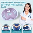 thumbnail image 3 of Florich Memory Foam Car Seat Cushion and Lumbar Support Pillow for Office, Car, Wheel Chair, Sciatica & Back & Tailbone Pain Relief, Purple, 3 of 8