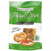 Snack Factory Pretzel Crisps Deli Style Garlic Parmesan -- 14 oz Pack of 4