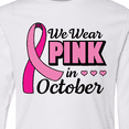 thumbnail image 4 of Inktastic Breast Cancer Awareness We Wear Pink in October Long Sleeve Youth T-Shirt, 4 of 5