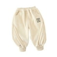 thumbnail image 2 of KYAIGUO Kids Toddler Fall Winter Sweatpants for Boys Girls,Fashion Casual Newborn Padded Trousers Baby Fleece Thick Warm Jogger Pants Elastic Waist Active Pants for 5M-5 Years, 2 of 8