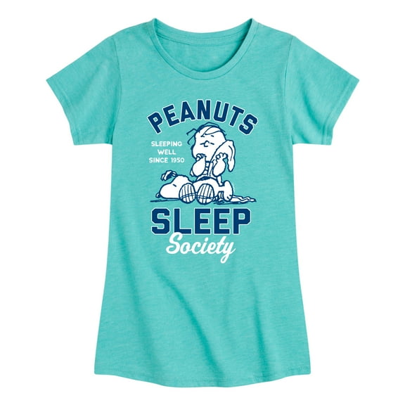 Peanuts - Peanuts Sleep Society - Toddler & Youth Girls Short Sleeve Graphic T-Shirt