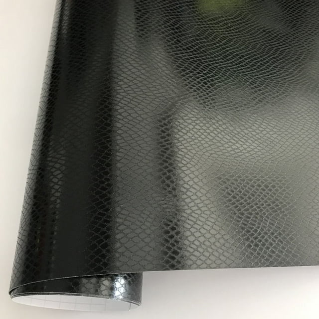 Black Leather Grain Texture Vinyl Car Wrap Sticker Decal Film Sheet Adhesive Interior Styling