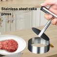 thumbnail image 2 of Burger Press Stainless Steel Burger Smasher Round Bacon Press Kitchen Tool for Beef Chicken Turkey, 2 of 7