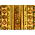 thumbnail image 1 of Ahgly Company Machine Washable Indoor Rectangle Oriental Yellow Modern Area Rugs, 3' x 5', 1 of 4