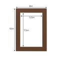 thumbnail image 3 of Chocolate Acid Free 8x10 Picture Frame Mats with White Core Bevel Cut for 6x8 Pictures - Fits 8x10, 3 of 3