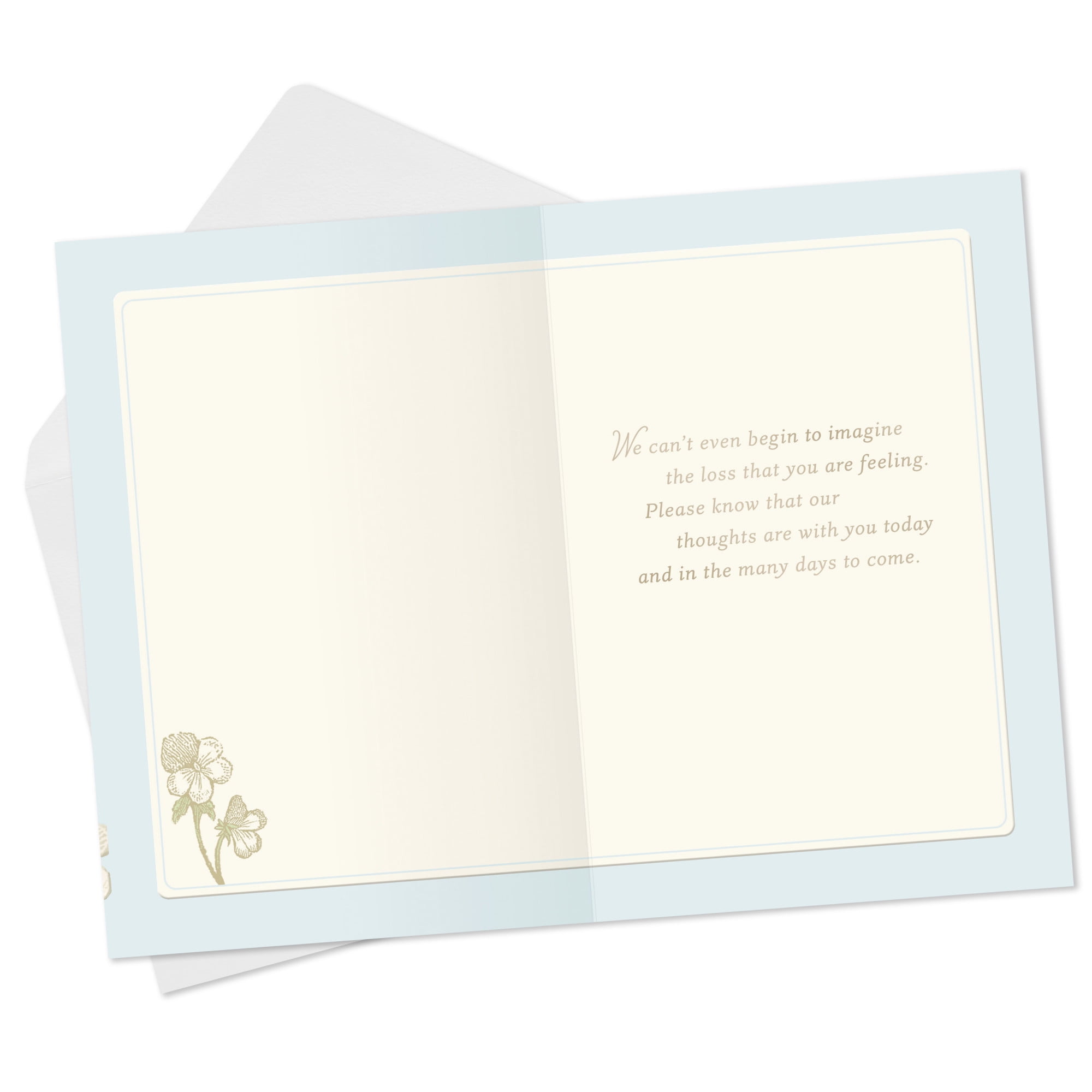 Hallmark Sympathy Card From Us (Our Thoughts Are Always With You)