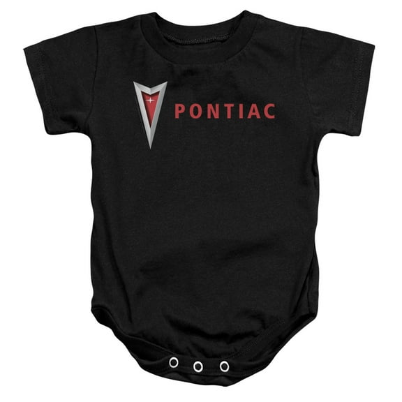 Pontiac Modern Pontiac Arrowhead Infant Baby Romper T-Shirt Black