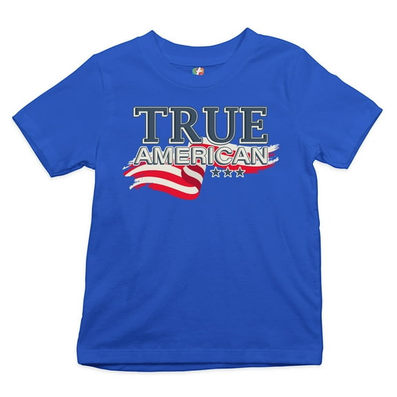 Tee Hunt True American Youth T-Shirt Stars and Stripes Independence Day July 4th Kids