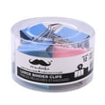 thumbnail image 1 of Moustache Binder Clips, Assorted Colors, 12 Count, 1 of 3