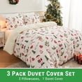 thumbnail image 2 of Gogreen Queen Christmas Duvet Cover, Soft & Breathable Microfiber 3 Pieces Bedding Sets, Pattern Comfy Duvet Cover, with Zipper Closure (Christmas Santa Claus), 2 of 8