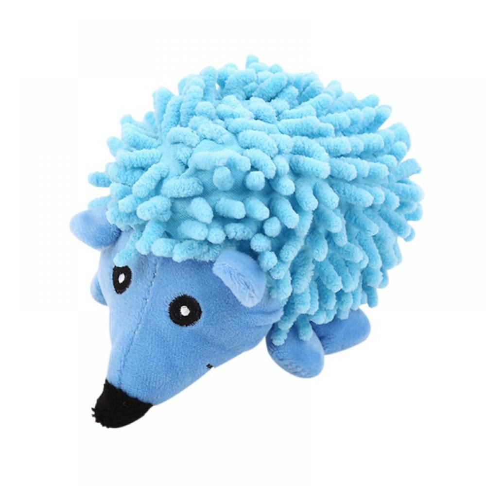Hedgehog Stuffed Plush Dog Chewing Toy with Squeaker for Small Large