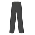thumbnail image 3 of Men's Casual Dress Pants Slim Fit Straight Leg Business Comfortable Stretch Flat Front Trousers for Work Men's Adaptive Pants Loose Fit Active, 3 of 7