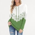 thumbnail image 4 of HAPIMO Savings Women's Fashion Hoodie Sweatshirt T-Shirt Clothes for Women Striped Color Block Tops Pockets Drawstring Pullover Cozy Casual Sweatshirt Long Sleeve Blouse Green XXL, 4 of 7